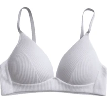 Kit 2 Ribbed Top Bras Without Underwire With Soft Comfort Cups, Soft Support - Caqui - Ver 4