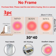 3 tranh canvas nghệ thuật năng lượng tâm linh, tranh in năng lượng tâm linh gradient, tranh phong cách Zen, trang trí thẩm mỹ Y2K, thích hợp để trang trí phòng ngủ, phòng khách hoặc ký túc xá, không khung. - Nhiều màu - Xem 10
