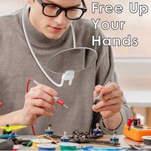 4X Magnifying Glass With 5in Diameter Magnifying Lens, Hands-Free Magnifying Glass For Reading, Adjustable Magnifier With Stand Neckwear For Seniors Low Vision When Sewing, Crafting, Cross Stitch, Inspection, Repair,For School Supplies,Back To School