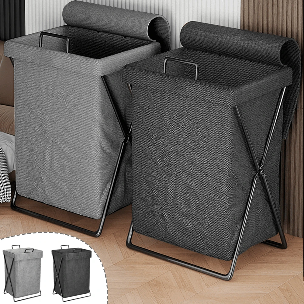 Lislark Laundry Basket Dirty Washing Wash For Clothes Bin Foldable Storage Bag With Lid - Grey - View 1