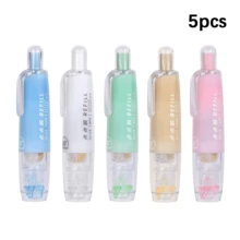 1pc/2pcs Retractable Double-Sided Tape Dispenser, Creative Pen-Shaped Polka Dot Tape In Pink, Blue, Green, White, With Roller And 360° Rotatable Tip, For Scrapbooking, Cards, DIY, Portable, Back To School, Office Supplies, Teacher's Day, Graduation, Thanksgiving, Birthday Gifts, School Prizes And Rewards