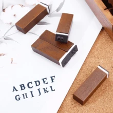 70/42pcs Alphabet Stamps For Clay, Rubber Letter Stamps For Crafting, Wooden Letter Number And Symbol Stamp Set For Scrapbooking Supplies DIY Craft Card Making - 42 件 - 查看 4