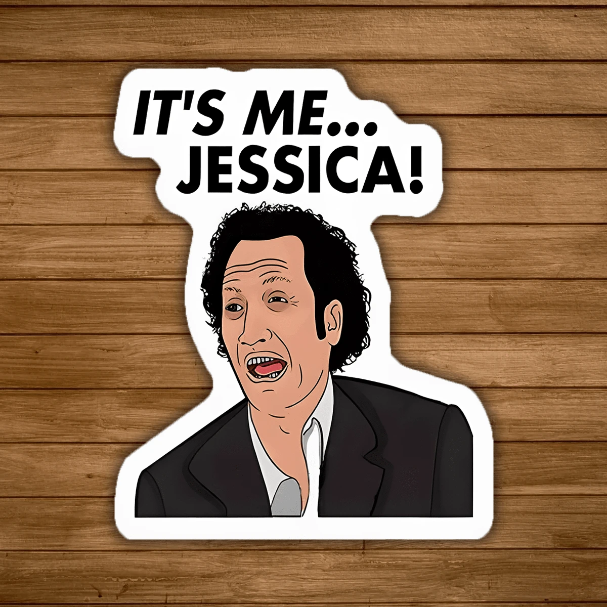 Adesivo de vinil It's Me Jessica Hot Chick, 2 peças, acabamento fosco, autoadesivo, uso único, adesivos para garrafas de água, copos, laptops, chapéus, capas de celular - formato assimétrico, aplicação de superfície versátil