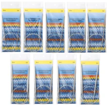 EDCUEBE7 1/9pcs Round Knitting Needle Set, 2mm-10mm Metal Fixed Cable Needles For Thick Blankets, Scarves, Hats, Socks, Gloves Knitting And Large Projects - Silver Grey. Suitable For Thanksgiving & Christmas Gifts - Multicolor - View 14