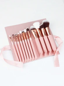 RANCAI 1 buc Pensule de machiaj portabile cu peri moi Morandi Color Set de pensule de machiaj Începători Avansați Set complet de geantă cu soclu pentru pensule de machiaj, geantă pliabilă, geantă cu curea, instrumente de înfrumusețare - Multicolor - Vizualizare 5