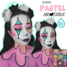 MIA TERRA COSMETICS PALETA DE COLORES MINI PARA BODY PAINT, MAQUILLAJE DE FANTASIA Y PINTACARITAS BASE AGUA DIFERENTES PERSONAJES Y GAMAS DE COLORES - Colores Pastel - Ver 3