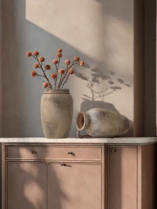 1 pieza Jarrón de cerámica japonés de estilo Wabi Sabi, de forma redonda y boca estrecha, adecuado para decoración de arte en el hogar, decoración de sala de estar, arreglo floral de escritorio, decoración de entrada, decoración del hogar, decoración de habitación, jarrón de flores, jarrón de vidrio