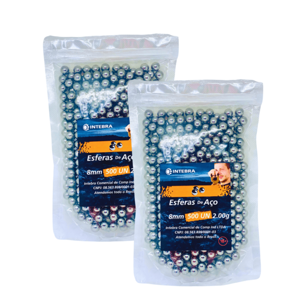 Intebra Esfera Para Atiradeira Estilingue 8mm 1000 Rounds Precisão