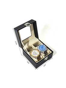 Hộp đựng đồng hồ cao cấp, 1 chiếc, hộp đựng đồng hồ 3/6/12 ngăn, hộp bảo quản đồng hồ, hộp trưng bày trang sức, hộp trưng bày đồng hồ, hộp đựng đồng hồ nam & nữ, trang trí phòng. - Nhiều màu - Xem 6