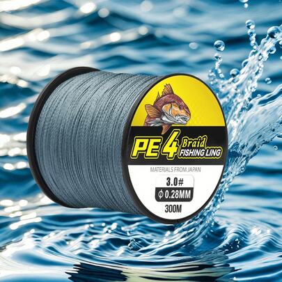 1 pieza Línea de pesca trenzada de 300M/11811 pulgadas, adecuada para pesca de carpa al aire libre