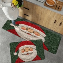 1 tấm thảm nhà tắm chống trượt hình ông già Noel - Chất liệu polyester mềm mại, có thể giặt máy, bề mặt mịn màng, trang trí ngày lễ, thích hợp cho nhà bếp và lối vào - Quà tặng ngày lễ, đế chống trượt, thảm chùi chân dễ thương, thảm trải sàn nhà bếp Giáng sinh. - Nhiều màu - Xem 7