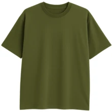 Plus Size T-Shirt G6 G5 G4 G3 G2 G1 PROMOTION 100% Cotton Men's Oversized Basic Plain - 軍綠色 - 查看 3