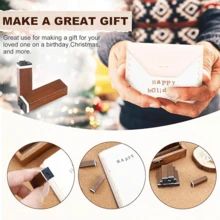 70/42pcs Alphabet Stamps For Clay, Rubber Letter Stamps For Crafting, Wooden Letter Number And Symbol Stamp Set For Scrapbooking Supplies DIY Craft Card Making - 42 件 - 查看 9