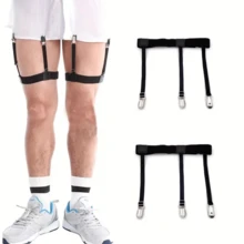 Pair Of Dress Shirt Stretchers, Suspenders, Elastic Clips - 黑色 - 查看 4