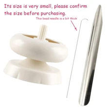 KLONKEE Herramienta manual giratoria para rellenar cuentas, para hacer joyas con cuentas, tazón giratorio para cuentas, herramienta accesoria DIY, para hacer cadenas, pulseras y collares [Albaricoque] - Multicolor - Ver 6