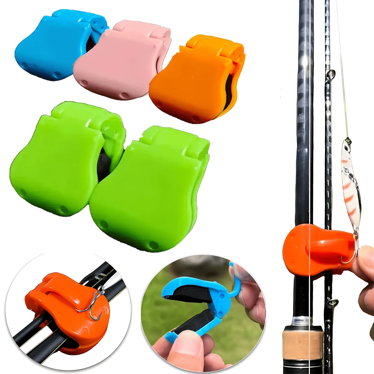 4 Pcs Multifunctional Rod Holder, Portable Beach Fishing Pole Holder For Ground, Takedown Shore Fish Rod Fixed Ball, Auto Fixed Fish Poles Holders, Fixed Clamp Fishing Accessories For Various Rod Sizes