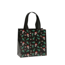 25 个圣诞礼品袋，另类圣诞元素带手柄无纺布礼品袋 - 节日骷髅设计，涤纶，适合生日、周年纪念日和节日礼物交换，圣诞礼品袋 - 彩色 - 查看 9