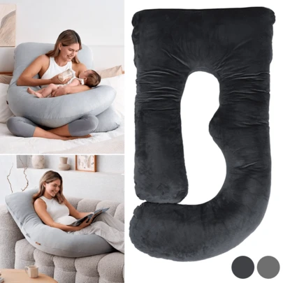 Lislark Pregnancy Pillow, G-Shape Full Body Pillow, Maternity Pillow For Side Sleeper, Pregnancy Body Pillow For Pregnant Women Suppor, Ideal For Back, Belly & Hip Relief With Washable Cover