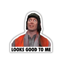 2 peças adesivo engraçado para capacete - meme "parece bom para mim". Adesivo de vinil para laptop, copo, livro