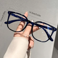 4 Pairs Of Simple Style Round Transparent Lens Glasses For Women - Durable PC Frame, Full-Rim Lightweight Design, Daily Office Wear - Simple Fashion Glasses, Retro , Fashionable Frame - 4 trong suốt - Xem 3