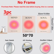3 tranh canvas nghệ thuật năng lượng tâm linh, tranh in năng lượng tâm linh gradient, tranh phong cách Zen, trang trí thẩm mỹ Y2K, thích hợp để trang trí phòng ngủ, phòng khách hoặc ký túc xá, không khung. - Nhiều màu - Xem 12