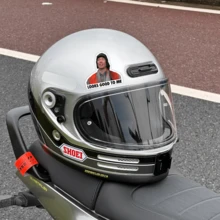 2 peças adesivo engraçado para capacete - meme "parece bom para mim". Adesivo de vinil para laptop, copo, livro