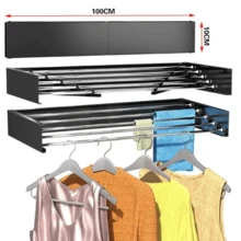 Fixed Clothes Drying Racks - [negro] - View 1
