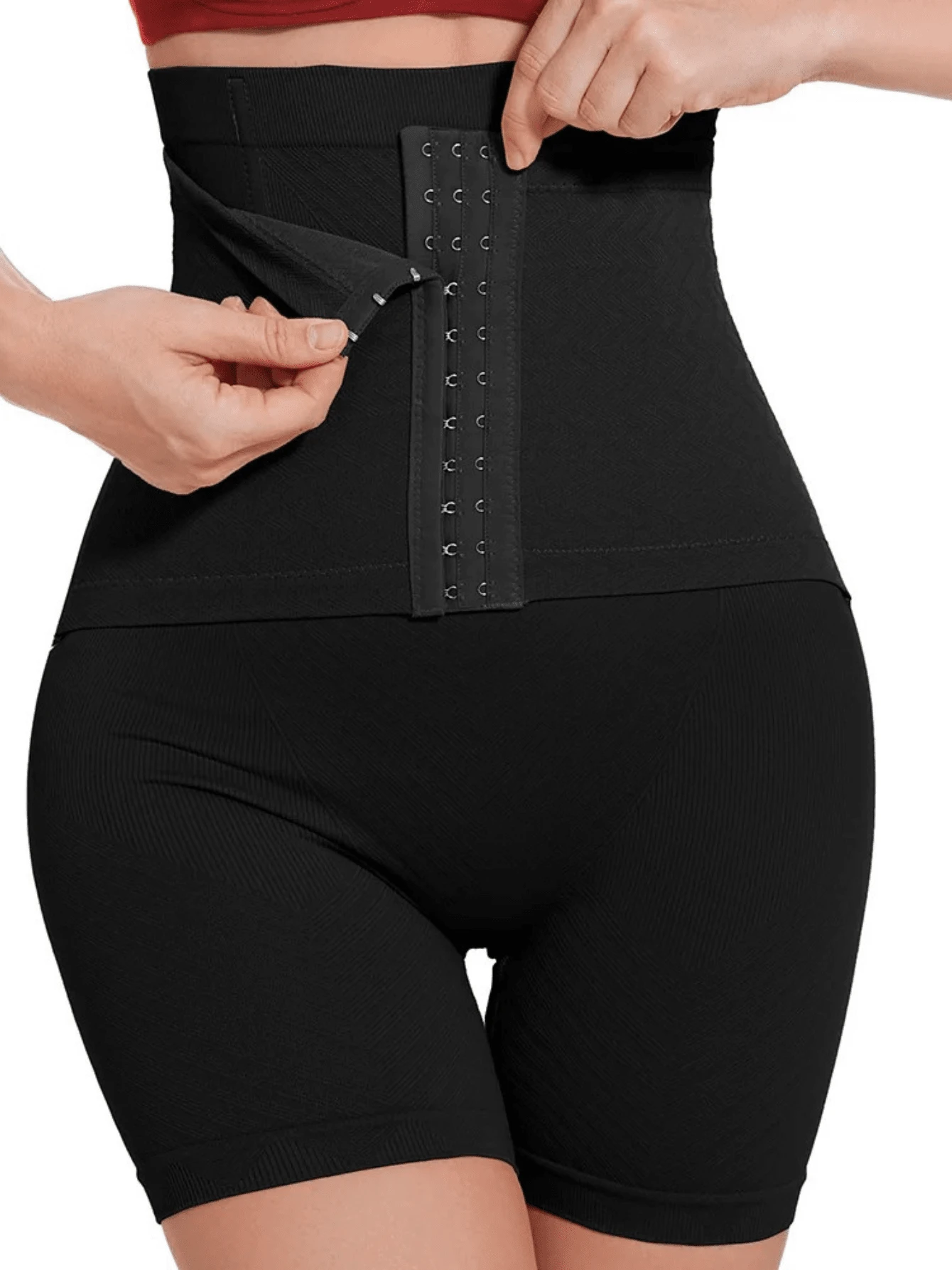 Women's Shapewear Panties Double Adjustable Compression Waist For Abdominal Reduction - 黑色 - 查看 1