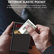 Automatic Pop-Up Card Holder With RFID Shielded Bank Card Slot Halloween Gift Gift For Men Husband Birthday Gift Small Gift Funny Gift Anniversary Gift Coin Purse Mini Wallet Wallet Small Wallet Card Wallet Travel Essential Badge Holder Id Card Holder Id Holder - Multicolor - View 3