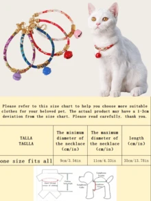 1pc Stylish & Elegant Exotic Floral Pattern Hollow Ring Decor Pendant Necklace With Bell Design For Small Cats, Adjustable