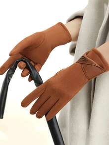 Personalized Name/Text Snowman Plush Winter Gloves - Christmas Hand Warmer With Fuzzy Cuff, Unisex, Cold Weather Gloves Suitable For Outdoor Activities, Parties And Gifts (Add Your Name) - Multicolor 5 - View 6