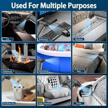 GJV Portable Turbo Blower, 130000 RPM High-Speed Handheld Jet Fan | Multi-Functional For Snow Removal, BBQ Carbon Production, Outdoor Use | Battery/Usb Powered, Rechargeable Battery - 黑色 - 查看 3