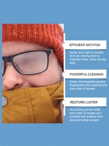 Eyeglasses Anti-Fog Cleaning Spray, Anti-Fog, Clear Vision Cleaning, Lens Care Spray, Suitable For Glasses, Lenses, Swimming Goggles, Diving Masks, Ski Goggles, Etc., Portable Eyeglasses Cleaning Tool - Multicolor - View 7
