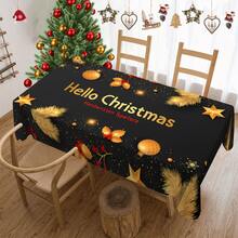 1/20 件圣诞桌布，浆果和圣诞球图案桌布，适用于派对、野餐、婚礼、生日装饰，日常家居厨房餐桌布，优质材料，季节性庆祝用品，圣诞节必备装饰 - 彩色 - 查看 8