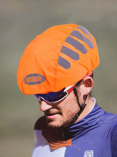 1pc Bicycle Helmet Cover With Reflective Strip Cycling Cap MTB Road Bike Helmet Protection Cover