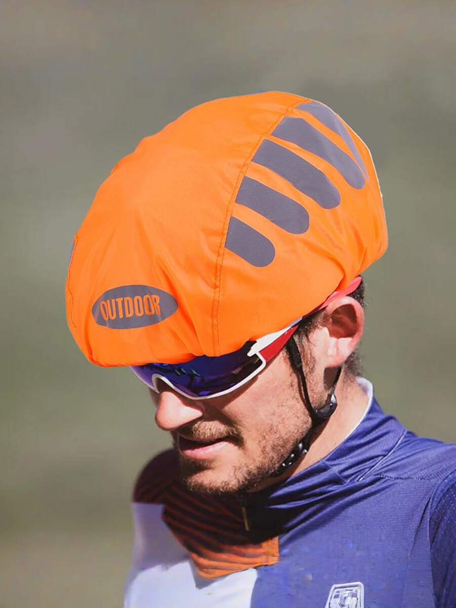 1pc Bicycle Helmet Cover With Reflective Strip Cycling Cap MTB Road Bike Helmet Protection Cover