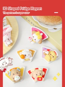 MIKKO Afternoon Tea Series 3D Shaped Fridge Magnet Surprise Box, 6 Regular + 1 Hidden Edition, Shipped Randomly, Adorable Collectible Kitchen Decoration With Magnetic Attachment Capability, Perfect For Home Decor Enthusiasts And Collectors Seeking Unique, Eye-Catching, And Functional Home Accessories - Multicolor - View 2