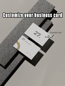 200 piezas, 9*5,4 cm. Tarjetas de visita personalizadas de doble cara, de papel resistente al agua con superficie brillante, adecuadas para el estilo social y de oficina | Patrón o mensaje personalizable | Diseño moderno | Herramienta de marketing personalizada | Tarjetas de visita gráficas personalizadas