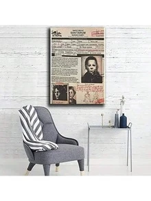 1 張帆布海報,現代藝術,1978 年萬聖節史密斯格羅夫療養院哈登菲爾德伊利諾伊州海報裝飾畫,臥室客廳廚房走廊的理想禮物,牆壁藝術,牆壁裝飾,秋季裝飾,房間裝飾,無框