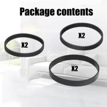 6PCS Replacement Vacuum Belt Set For Bissel-L ProHeat 2X Revolution Pet Pro Cleaner Models 1986,1964,2007,2007P - Black - View 2