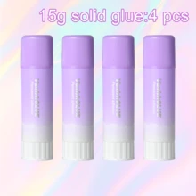 WUQIANNIAN 2/4/8/12 piezas Pegamento en barra de color lila degradado altamente atractivo, sin rastro, gel suave, pegamento viscoso de alta calidad de 9g, 15g, 21g, recubrimiento instantáneo y pegajoso, artículos de oficina para la temporada de regreso a clases