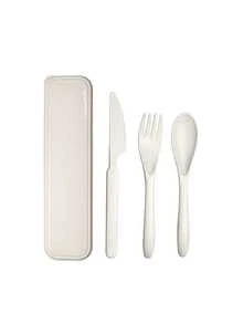 4件套可重复使用旅行餐具套装，带收纳盒，便携式塑料叉勺刀，露营餐具套装，成人午餐餐具，户外野餐餐具，厨房用具，学习用品，返校季 - 彩色 - 查看 15