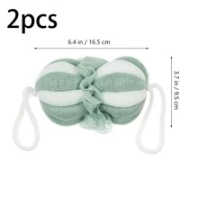 2 pezzi Spugne da doccia in rete morbida per esfoliazione del corpo, design portatile, produzione ricca, pulizia profonda per uso quotidiano e da viaggio
