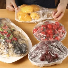 100 Disposable Food Covers, PE, Strong, Elastic, Airtight, For Leftovers/Fruits, Dust/Insect-Proof, Kitchen Storage Essential. - Clear - View 8