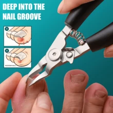 1 Piece Heavy Duty Stainless Steel Nail Clipper With Edge Trimmer And Embedded Foot Trimmer - Professional Grade Suitable For Thick Nails, Ergonomic Grip, Precision Blades, Durable Anti-Corrosion Design - Suitable For Home, Salon, Nail Art And Care Use, Nail Clipper Set, Beautician Scissors, Nail Salon Supplies, Cleaning Tools