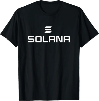 Solana Crypto Apparels _ Solana SOL Blockchain Logo T-Shirt