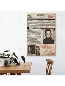 1 張帆布海報,現代藝術,1978 年萬聖節史密斯格羅夫療養院哈登菲爾德伊利諾伊州海報裝飾畫,臥室客廳廚房走廊的理想禮物,牆壁藝術,牆壁裝飾,秋季裝飾,房間裝飾,無框