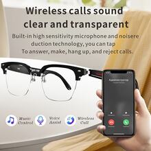 Kính thông minh đa chức năng SENBONO, tích hợp loa, âm thanh nổi 360 độ, hỗ trợ gọi điện không dây, nghe nhạc, trợ lý giọng nói, điều khiển ảnh, phù hợp với nhiều hình dạng khuôn mặt, thiết kế siêu nhẹ, kết nối chỉ trong một giây, dễ sử dụng, món quà lý tưởng. - màu đen - Xem 4