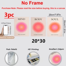 3 tranh canvas nghệ thuật năng lượng tâm linh, tranh in năng lượng tâm linh gradient, tranh phong cách Zen, trang trí thẩm mỹ Y2K, thích hợp để trang trí phòng ngủ, phòng khách hoặc ký túc xá, không khung. - Nhiều màu - Xem 13