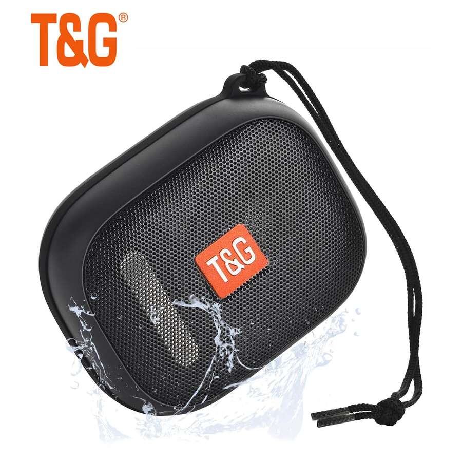 T&G Bocina Bluetooth portátil, altavoces pequeños Bluetooth inalámbricos, altavoz impermeable IPX7 adecuado para baños, piscinas, paseos en bote y senderismo
